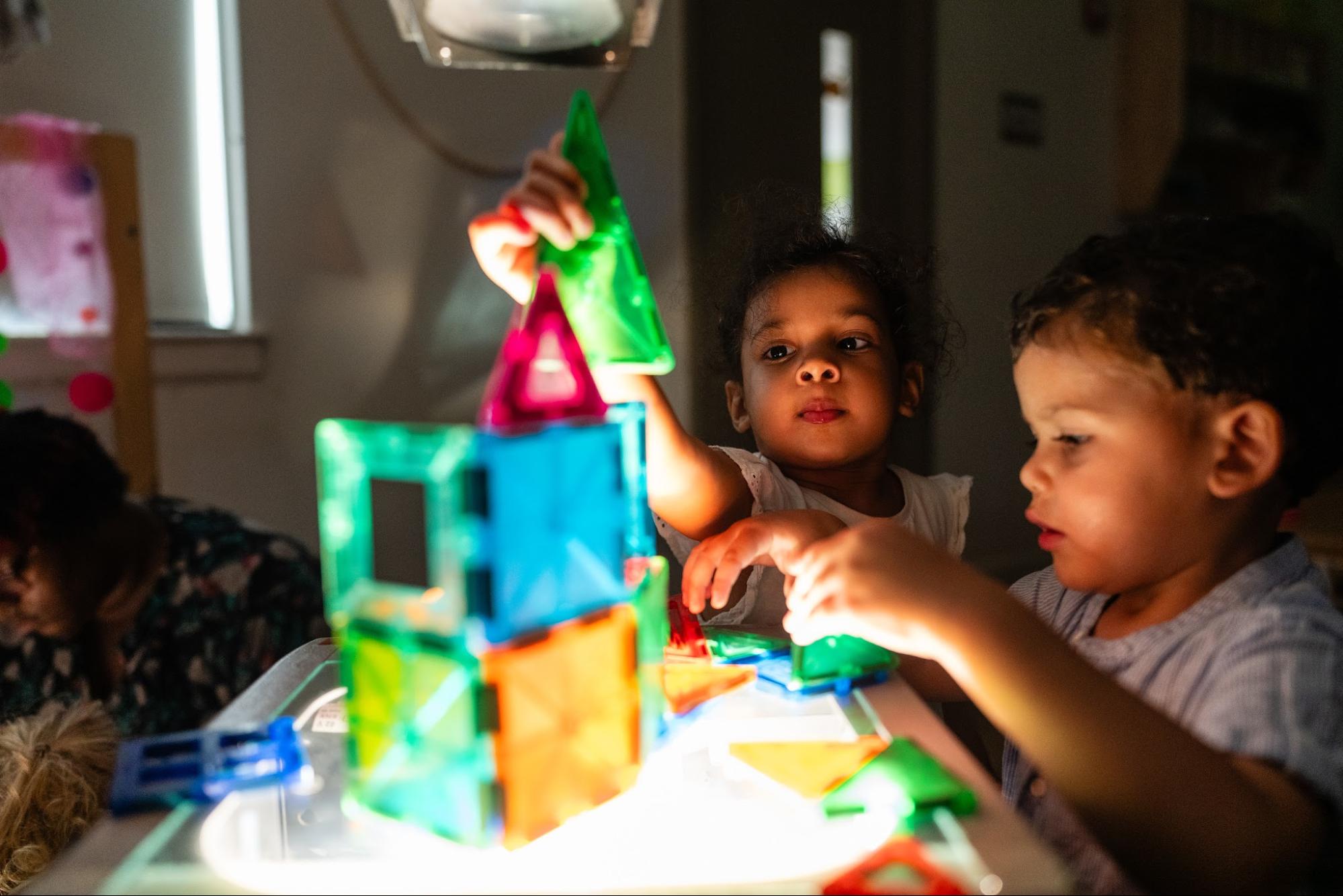 Children engaged in play at School for Friends